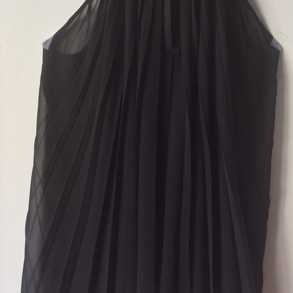NWOT Kenneth Cole Chiffon Keyhole Neck High Low Pleated Mesh - Picture 5 of 8